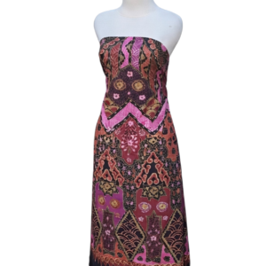 Premium Silk Batik Dress - Artistic Composition