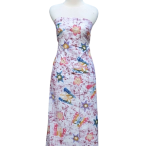 Premium Silk Batik Dress - Ivory Pearl