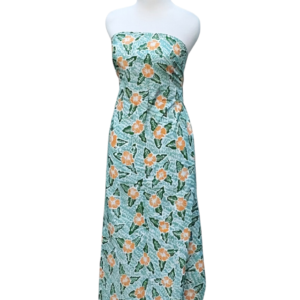 Premium Silk Batik Dress - Emerald Green