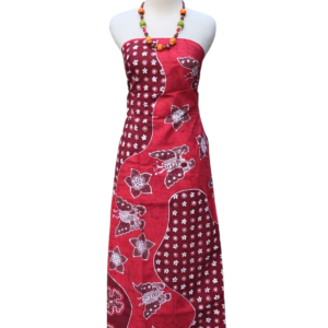 Premium Silk Batik Dress - Ruby Grace