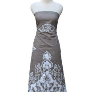 Premium Silk Batik Dress - Ash Grey