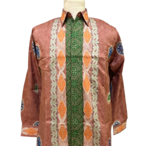 Premium Silk Batik Shirt – Chocolate Heritage