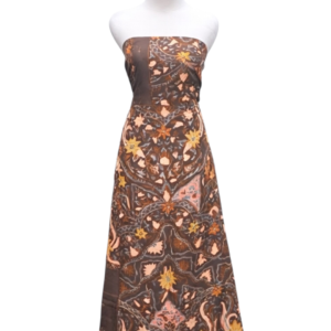 Premium Silk Batik Dress - Cocoa Luxe