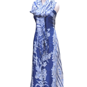 Premium Silk Batik Dress - Amethyst Glow