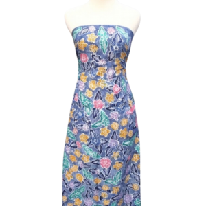Premium Silk Batik Dress - Royal Flower