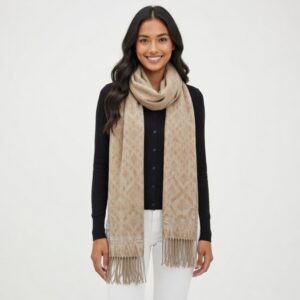 Luxe Silky Batik Cap Wrap - Mocha