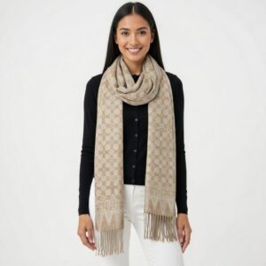 Luxe Silky Batik Cap Wrap - Cocoa