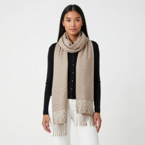 Luxe Silky Batik Cap Wrap - Toffee